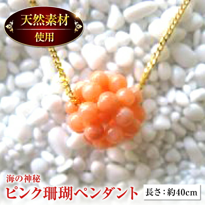 【ふるさと納税】ピンク珊瑚 ペンダント 【有限会社米沢サンゴ店】[ATCX008]