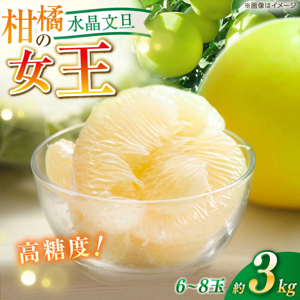 【先行予約】 水晶文旦 約3kg（6〜8玉）栽培期間中農薬不使用 〈2025年12月20日〜1月末発送〉 / 高知 文旦 果物 柑橘 フルーツ デザート 【川渕果樹園】[ATHX003]
