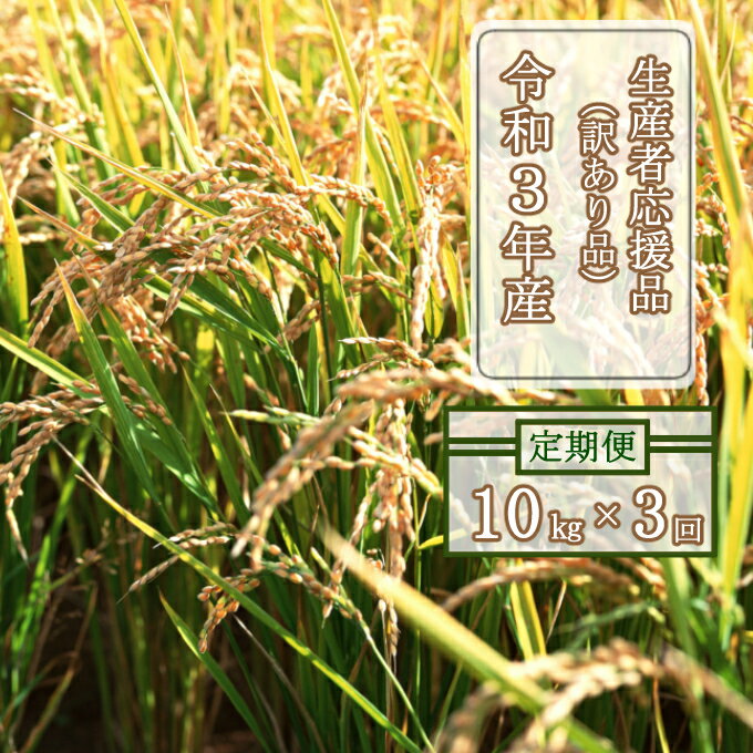 【ふるさと納税】OO026【生産者応援品】令和3年産新米10kg【3回定期便】