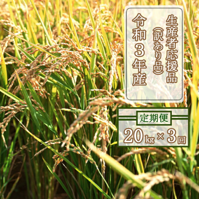 【ふるさと納税】OO027【生産者応援品】令和3年産新米20kg【3回定期便】