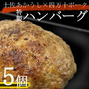 【ふるさと納税】土佐あかうしと四万十ポークのハンバーグ　5個セット 惣菜 おかず 冷凍 小分け 豚 高知県 牛 四万十ポーク 土佐あかうし 赤牛 赤うし 国産 温めるだけ 湯煎 送料無料 yj070