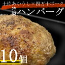 【ふるさと納税】土佐あかうしと四万十ポークのハンバーグ 10個セット 惣菜 おかず 冷凍 小分け 豚 高知県 牛 四万十ポーク 土佐あかうし 赤牛 赤うし 国産 温めるだけ 湯煎 送料無料 yj071