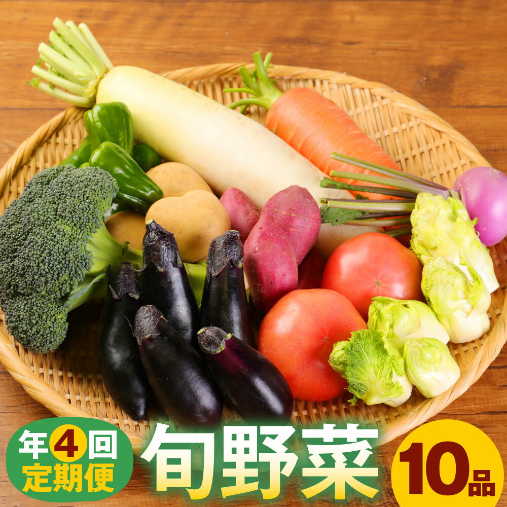 22位! 口コミ数「1件」評価「3」【4回定期便】旬野菜 定期便 1回あたり10品 セット 詰め合わせ 春夏秋冬 野菜 旬 おまかせ 新鮮 やさい レシピ付き 高知県 室戸市 ･･･ 