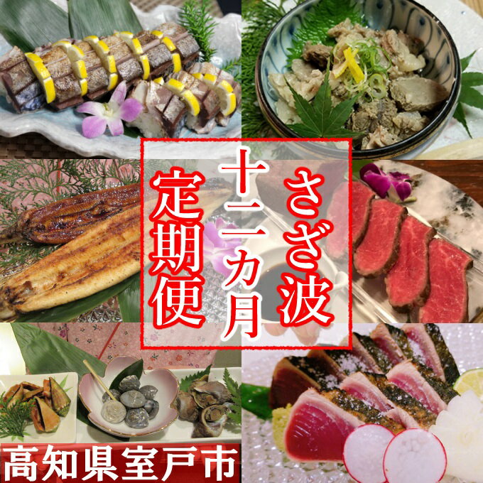 室戸の定期便[12ヶ月お届け便] 定期便 お楽しみ 魚介 海鮮 肉 牛肉 うなぎ かつお 貝