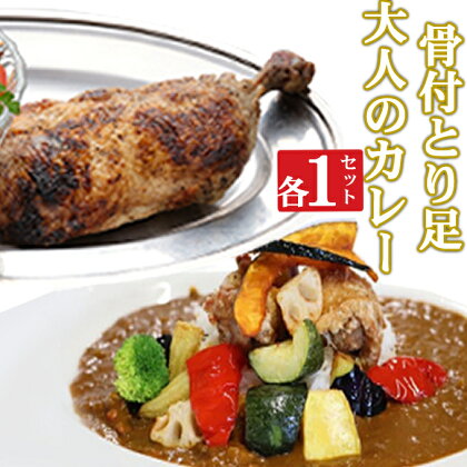 海土がお届けする　大人のカレーと骨付とり足　各1袋　惣菜 冷凍 おかず お手軽 加工食品 5000円 鶏肉 とり肉 送料無料 kd050