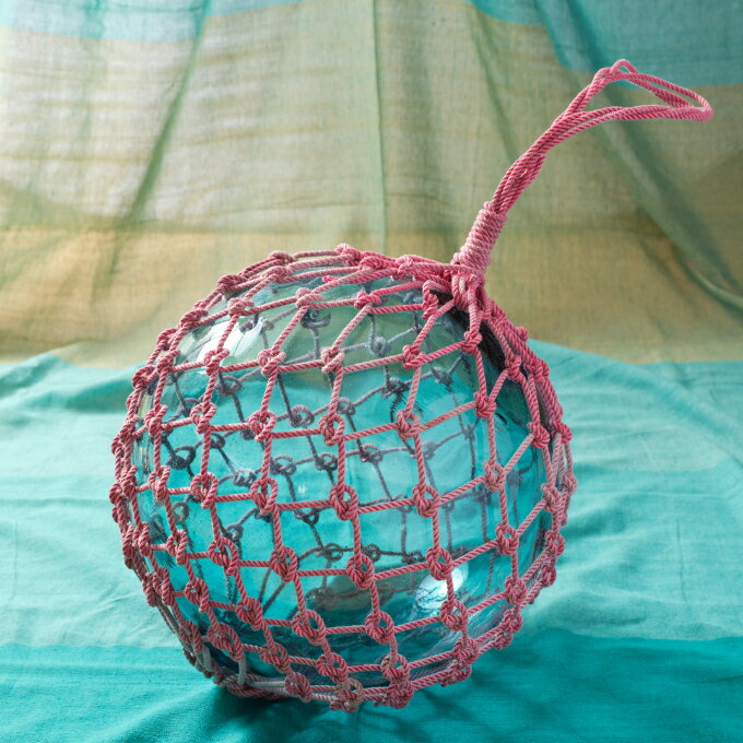 【ふるさと納税】 ビン玉編み マリンオブジェ 送料無料 yk001