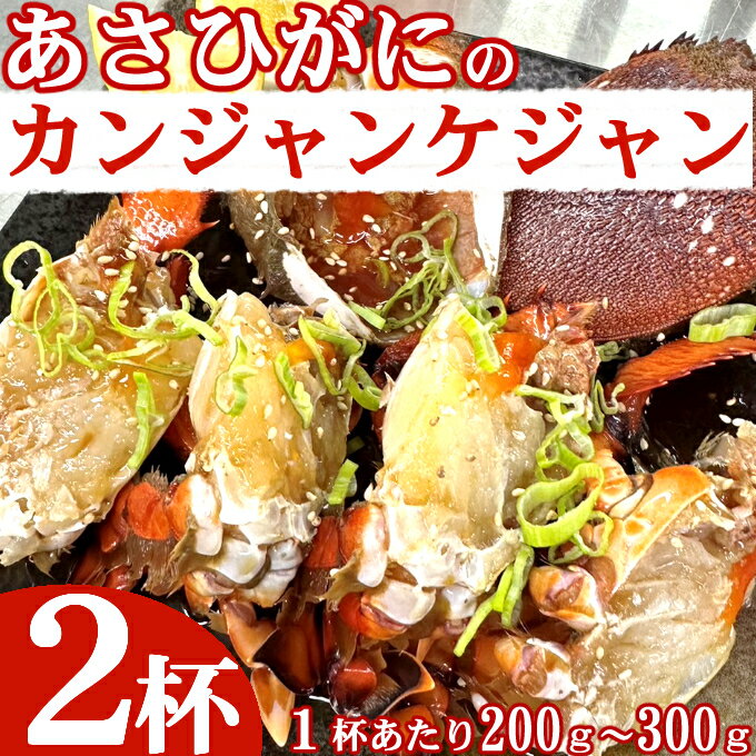 【ふるさと納税】アサヒガニの室戸カンジャンケジャン【2杯】 おかず おつまみ 惣菜 魚介類 冷凍 蟹 かに カニ 送料無料