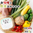 【ふるさと納税】 お味噌 (550g) 野菜 (8品) セット 詰め合わせ 旬 おまかせ 新鮮 やさい 味噌 みそ 吉良川みそ 調味料 高知県 室戸市 5000...