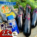 【ふるさと納税】 【定期便3回発送】 農家直送 土佐の美味茄子の新鮮ナス 2.5kg (室戸海洋深層水にがり使用) 野菜 なす ナス 常温 小袋 国産 夏野菜 茄子 小分け 旬 高知 bn008