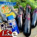 【ふるさと納税】 【定期便3回発送】 農家直送 土佐の美味茄子の新鮮ナス 1.5kg (室戸海洋深層水にがり使用) 野菜 なす ナス 常温 小袋 国産 夏野菜 茄子 小分け 旬 高知 bn020