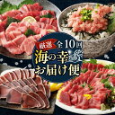 【ふるさと納税】 10回定期便 タカシン水産厳選 高知の海鮮セット マグロ 刺身 刺し身 魚 惣菜 鰹のたたき 海鮮丼 魚介類 食べきりサイズ 小分け 冷凍 訳...