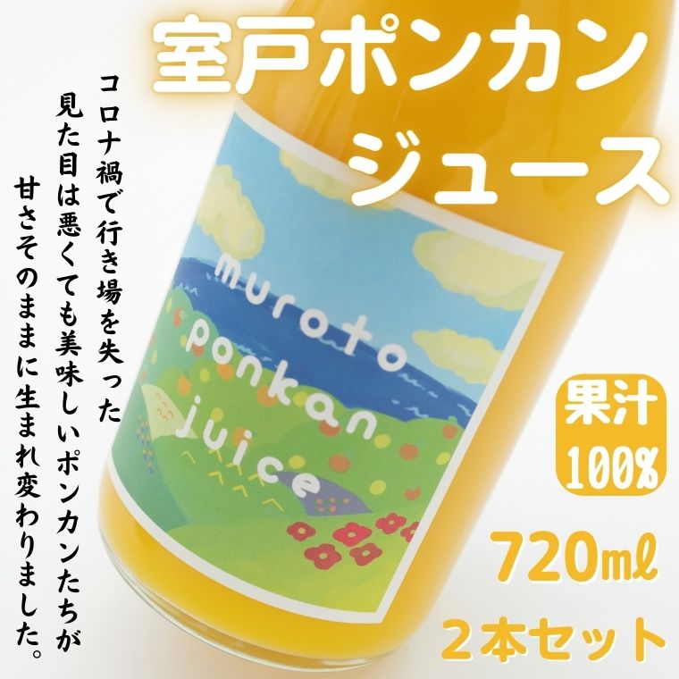 【ふるさと納税】ぽんかんの甘さそのまま！室戸ポンカンジュース（2本セット）