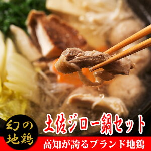 【ふるさと納税】04-03:土佐ジロー鍋セット【冷凍】　鶏肉　ブランド地鶏　冬に温まる　地域で人気の有名店　高知県安芸市　送料無料