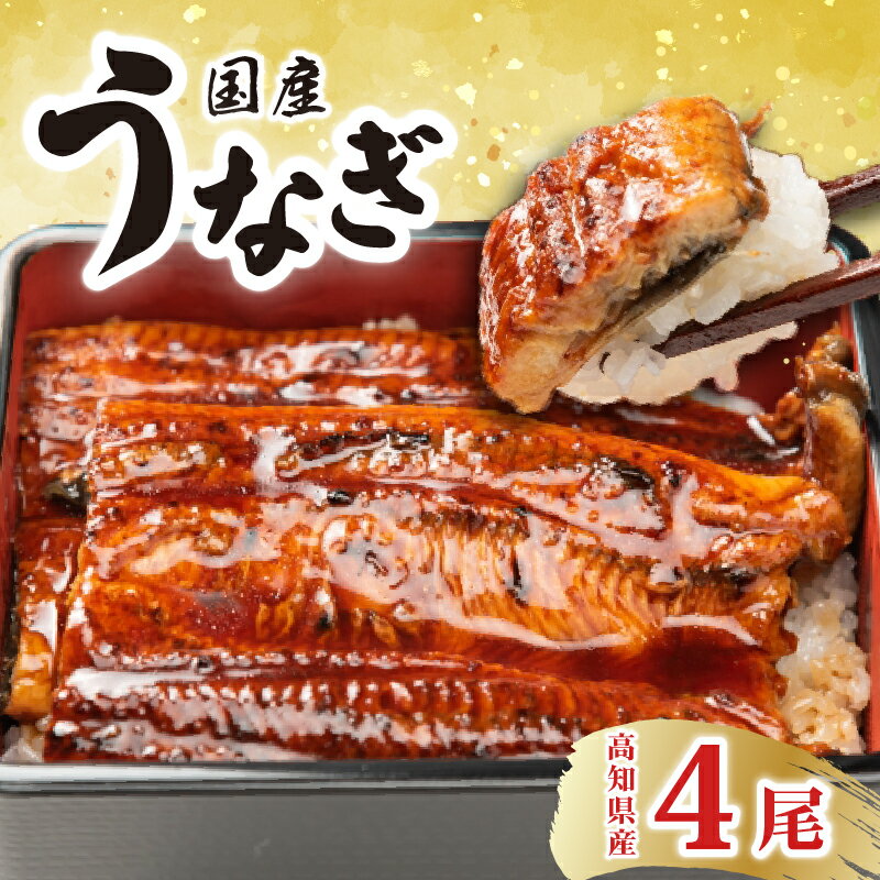 【ふるさと納税】 厳選 高知県産 うなぎ 4尾 特製たれ 四万十川 清流 国産 ウナギ 蒲焼き 鰻重 土用の丑の日 スタミナ料理 タレ付き 老舗 名店 真空パック 冷凍 贈答用 お取り寄せ グルメ ふるさと納税返礼品 安芸市 高知県