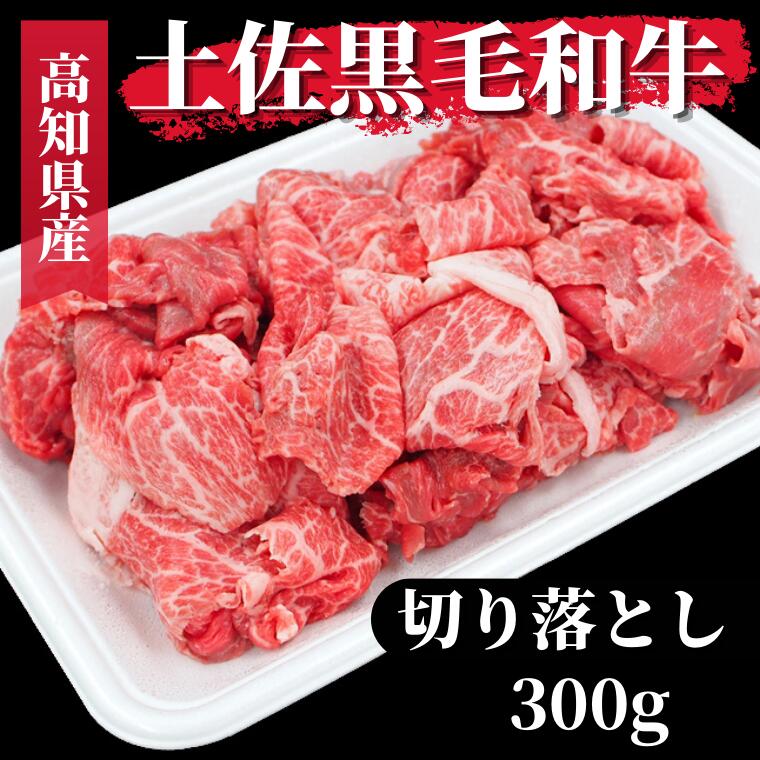 土佐黒毛和牛 切り落とし 300g　高知県安芸市　高知県産　国産黒毛和牛　切り落とし　牛肉　キャンプ　グルメ　すき焼き　しゃぶしゃぶ　お取り寄せグルメ　お歳暮　ギフト　送料無料