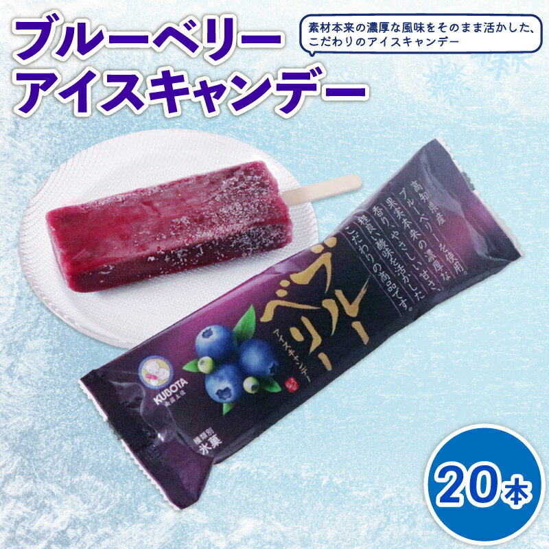ブルーベリーアイスキャンデー80ml×20本 | アイスクリーム アイスキャンディー 人気 フルーツアイス アイスセット 詰め合わせ スイーツ ジェラート 久保田食品 高知県 南国市