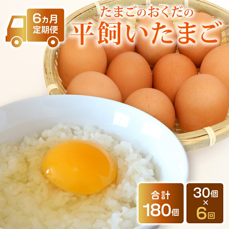 【ふるさと納税】 【定期便6回】平飼い卵 30個入り | たまごのおくだ 新鮮 平飼い 卵 たまご 鶏卵 卵黄 たまごかけ ご飯 玉子 タマゴ 玉子焼き たまご焼き すき焼き 鶏 ケーキ 国産 高知県 南国市