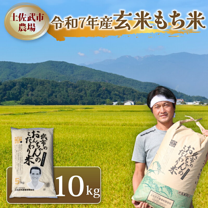 【ふるさと納税】 令和7年度 もち米 玄米 10キロ 数量限定 減農薬栽培 餅米 もちごめ 低化学肥料 高知県 南国市
