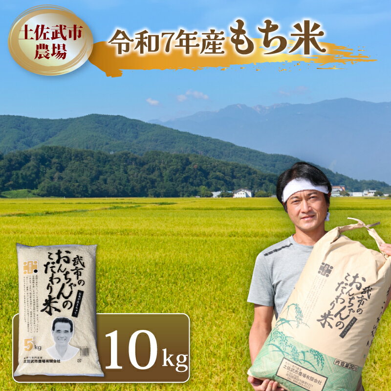 【ふるさと納税】 令和7年度 もち米 10キロ 数量限定 減農薬栽培 餅米 もちごめ 白米 低化学肥料 高知県 南国市