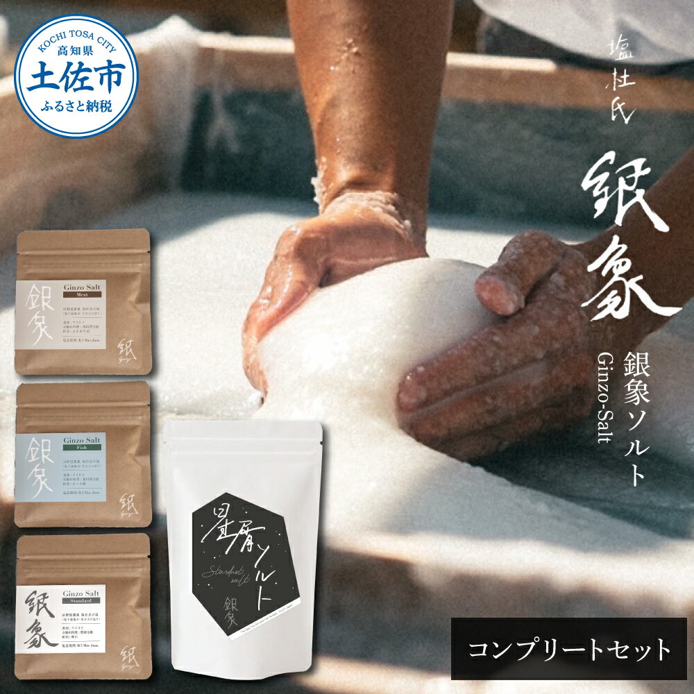 【ふるさと納税】銀象ソルト Ginzo-Salt コンプリートセット 星屑ソルト 銀象ソルト各種セット 詰め合わせ 塩 しお 調味料 天日塩 完全天日塩 国産 高知県産 ソルト ミネラル 健康 お試しサイズ セット スタンダード ミート フィッシュ 料理 高知 故郷納税 16000円 返礼品