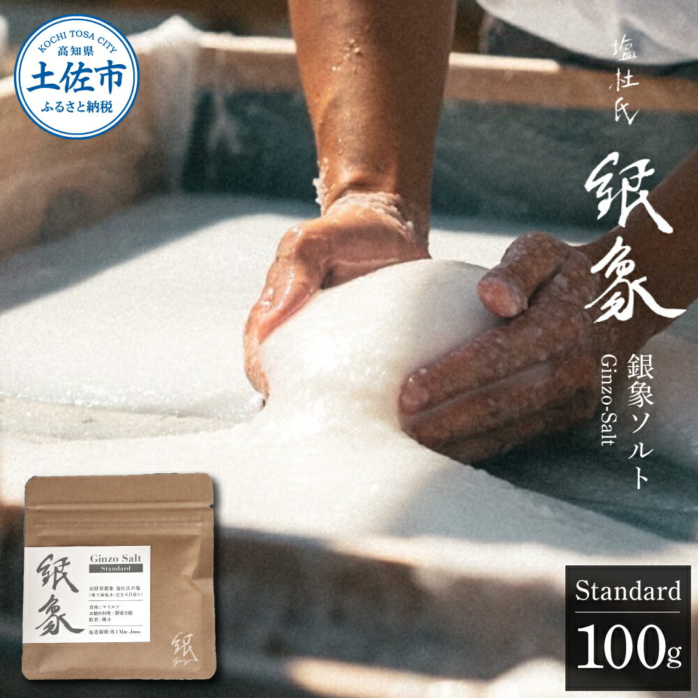 【ふるさと納税】銀象ソルト Ginzo-Salt Standard 100g 塩 しお 調味料 天日塩 完全天日塩 国産 高知県産 ソルト ミネラル 健康 料理 調理 お塩 塩 美味しい スタンダード高知 ふるさとのうぜい 故郷納税 9000円 返礼品