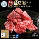 【ふるさと納税】土佐あかうし&土佐和牛2種食べ比べ 特選ヒレ肉サイコロステーキ500g 計4P 田野屋銀象完全天日塩4P付 牛肉 肉 お肉 和牛 国産 牛 赤身...