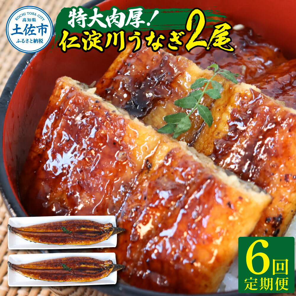 【ふるさと納税】<6回定期便> うなぎ 国産 特大 仁淀川特大肉厚うなぎ2尾セット 定期コース 6ヶ月 タレ付き 鰻 ウナギ 蒲焼き かば焼き 特大サイズ 1尾...