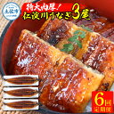 【ふるさと納税】<6回定期便>仁淀川特大肉厚うなぎ3尾セット 定期コース 6ヶ月 タレ付き うなぎ 鰻 ウナギ 蒲焼き かば焼き 特大サイズ 1尾200g超え ...