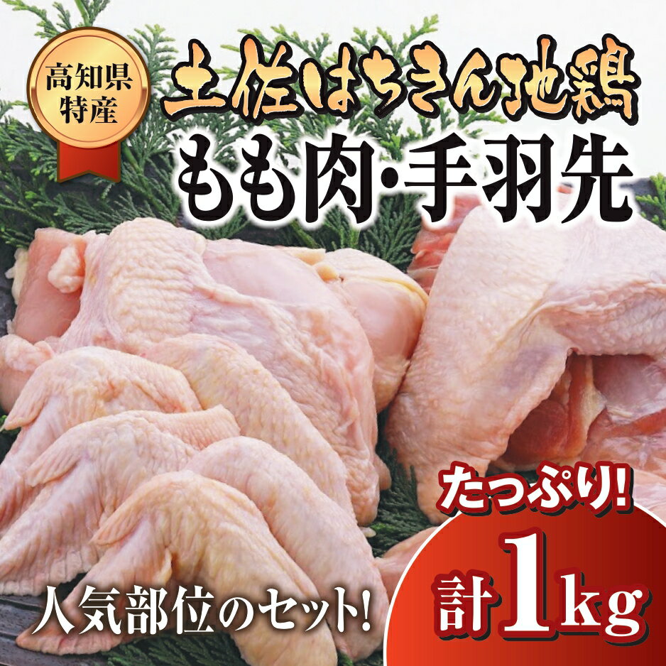 【ふるさと納税】 鶏肉 もも 手羽先 合計1kg ブランド鶏 お得 パック 鶏もも 肉 詰め合わせ 土佐はちきん地鶏 唐揚げ から揚げ からあげ用 高知県 須崎市