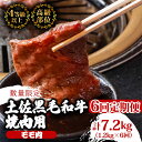 【ふるさと納税】 【定期便6回】土佐黒毛和牛モモ肉焼肉用 計7.2kg(1.2kg×6ヶ月連続お届け) 3Uコース | 特撰 モモ肉 最上位等級 A4 A5 最...