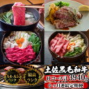 【ふるさと納税】 【6回定期便】土佐黒毛和牛 食べ比べ 3940g (計3.9kg以上) | Hコース 厳選 国産 和牛 すき焼き しゃぶしゃぶ ステーキ 焼肉...