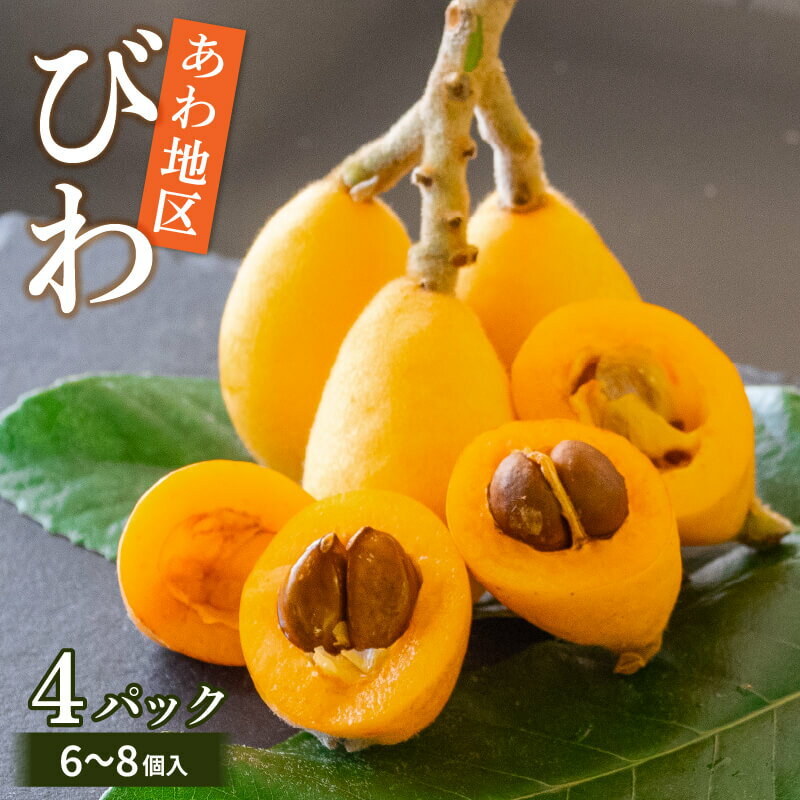 【ふるさと納税】 びわ フルーツ 果物 おすすめ 6 ～ 8個 × 4 パック 約 1.2kg 旬 果実 ギフト 枇杷 ...