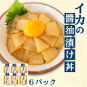 25位! 口コミ数「1件」評価「4」 イカ 漬け丼 6パック セット 醤油 アカイカ 漁師飯 特製 新鮮 個包装 便利 どんぶり お手軽 冷凍 高知県 須崎市