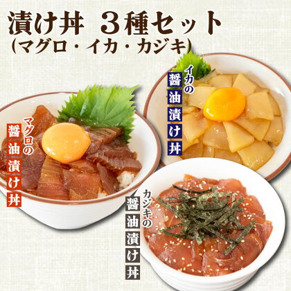 マグロ イカ カジキ 醤油漬け丼 各2パック セット マグロ キハダマグロ カジキマグロ イカ 烏賊 漬け丼 個包装 便利 どんぶり