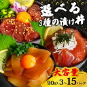 【ふるさと納税】 選べる 漬け丼 90g 3パック セット 単品 5パック 9パック 10パック 15パック セット 醤油 キハダマグロ カジキマグロ イカ マグロ 漁師飯 特製 新鮮 個包装 小分け 手軽 時短 便利 海鮮丼 丼 どんぶり お手軽 冷凍 高知県 須崎市