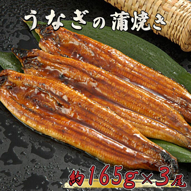 【ふるさと納税】 うなぎ 鰻 蒲焼 約 165g 3尾 減塩 醤油 ベース 蒲焼き タレ 付き 養殖 高知県 須崎市