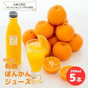 2位! 口コミ数「0件」評価「0」 ぽんかん ジュース 200ml×5本 常温 田條園 須崎 ( 柑橘 みかん ミカン 有機 果汁 飲料 ポンカン 防腐剤 添加物 不使用 )･･･ 