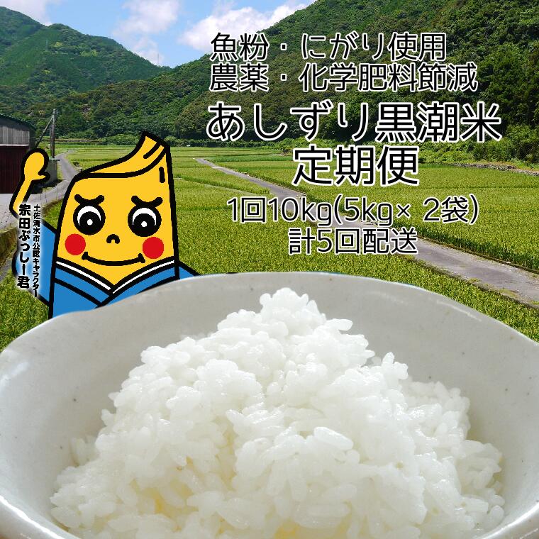 26位! 口コミ数「0件」評価「0」【5回定期便】あしずり 黒潮米10kg(5kg×2袋)×5回 定期便 5回 【コシヒカリ】 こしひかり 精米 白米 お米 おコメ 米 こめ ･･･ 