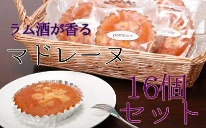 ポミエのマドレーヌ（8個入り×2箱）スイーツ お菓子 デザート おやつ 焼き菓子 洋菓子 詰め合わせ マドレーヌ スウィーツ おかし 手土産 お土産 プレゼント 子供 ポミエ 高知 土佐清水市 おいしい 美味しい【R00312】