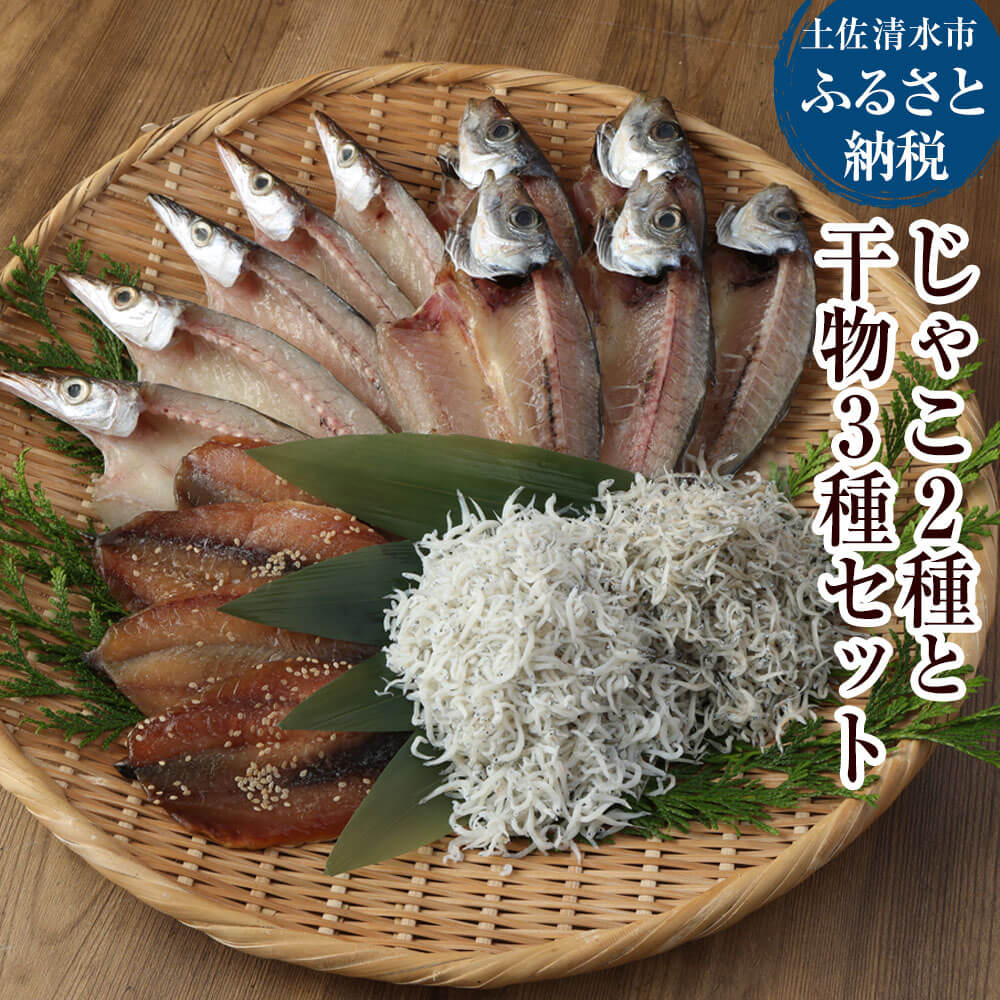 じゃこ しらす 干物 セット 国産 浜口海産物店のじゃこ2種と干物3種セット 干物 ひもの ちりめんじゃこ かちりじゃこ シラス 詰め合わせ 季節の魚 旬 無添加 釜揚げ しらす丼 ちりめん丼 おつまみ 故郷納税 ふるさとのうぜい 高知 土佐清水市【R00283】