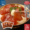 【ふるさと納税】3回定期便：旬のお魚漬け丼セット100g×4P（魚種1種類おまかせ）1200g 1.2kg 海鮮丼 お楽しみ 海鮮 魚介類 魚 さかな おかず おつまみ 漬け 切り身 骨なし 冷凍 丼 美味しい ランダム 高知県 土佐清水市 故郷納税 返礼品 高知 送料無料 【J00012】