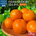 【ふるさと納税】令和8年発送 内原農園の減農薬栽培 ぽんかん(Lサイズ)5キロ 贈答用 みかん 蜜柑 ミカン 柑橘 かんきつ ポンカン フルーツ オレンジ 果物...