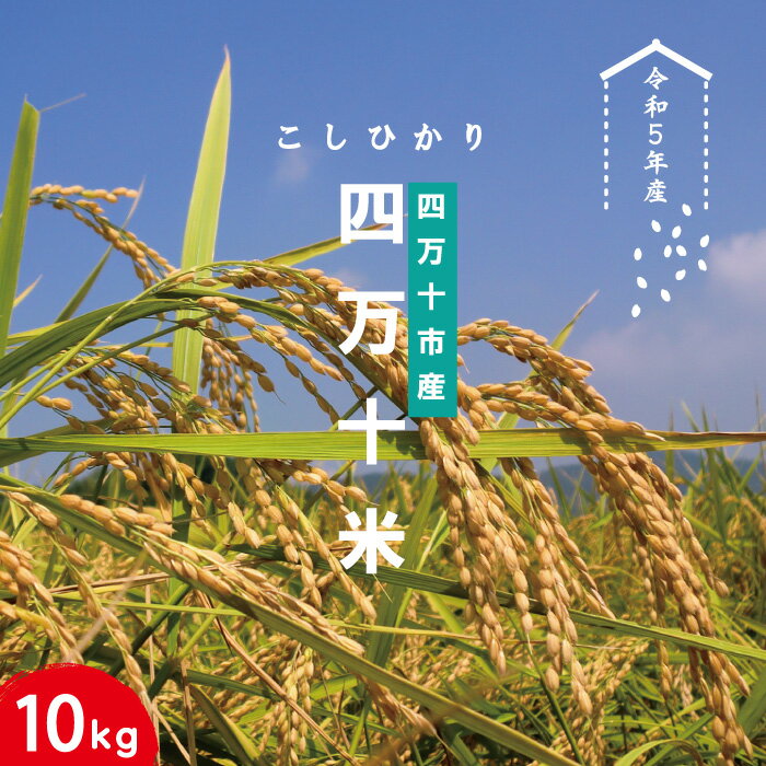 23-945．【令和5年産】四万十産 四万十米（コシヒカリ）10kg（5kg×2袋） 国産 限定 予約 先行 こしひかり コシヒカリ 5kg 10kg 令和5年 2023年 精米 白米 米 おこめ こめ コメ ご飯 ごはん 四国 高知 四万十 しまんと お取り寄せ 送料無料