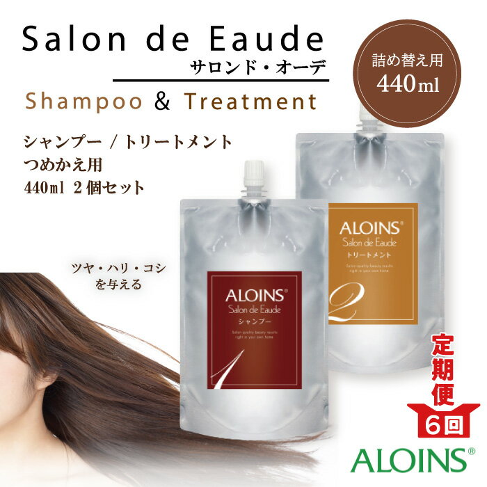 【ふるさと納税】R5-868.【6回定期便】サロン・ド・オーデ シャンプー&トリートメント つめかえ用(各440ml)2点セット 高知 四万十 しまんと シャンプー ヘア サロン シャンプー トリートメント ダメージ補修 エイジングケア ヘアケア 美容 送料無料 詰め替え 定期便
