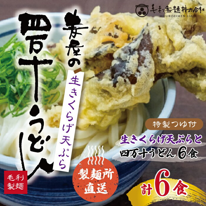 60位! 口コミ数「0件」評価「0」R5-795．【数量限定】四万十うどんと生きくらげの天ぷら6食セット