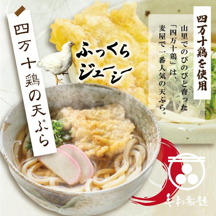 【ふるさと納税】24-798．四万十うどんと四万十鶏の天ぷら5食セット うどん 麺 鶏天 とり天 鶏 天ぷら 天麩羅 四万十鶏 特製 モチモチ コシ こだわり 国産 高知 四万十 四万十市 しまんと 送料無料