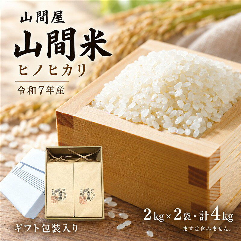 【 ギフト にも オススメ ギフト包装 入り】 四万十市産 米 ヒノヒカリ 2kg × 2袋 計 4kg 四万十川の支流で育った山間米 高知県 高知 四万十 しまんと お米 白米 精米 ひのひかり お弁当 ごはん 送料無料 25-859