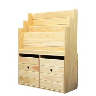 【ふるさと納税】24-254. 国産 四万十ひのき 使用 『ヒノキの絵本棚 収納ボックス付き 』 ふるさと納税 絵本棚 家具 インテリア ひのき ヒノキ 檜 桧 木製 端材 手作り やさしい 手触り 収納 高知 四万十 しまんと 送料無料 [2]