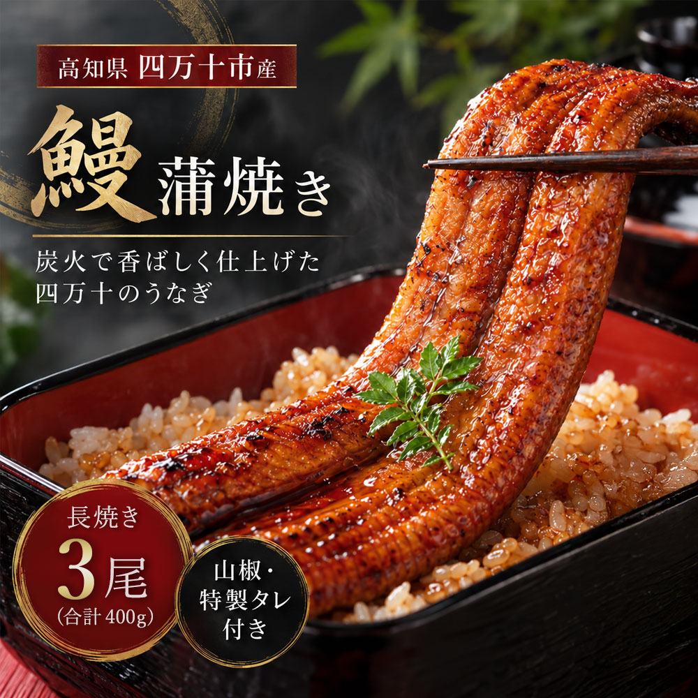 [四万十食品]うなぎ蒲焼 長焼3尾/CD 国産 ふるさと納税 うなぎ 高知 四万十 鰻 ウナギ お取り寄せグルメ 国産鰻 蒲焼 鰻蒲焼 3尾 送料無料
