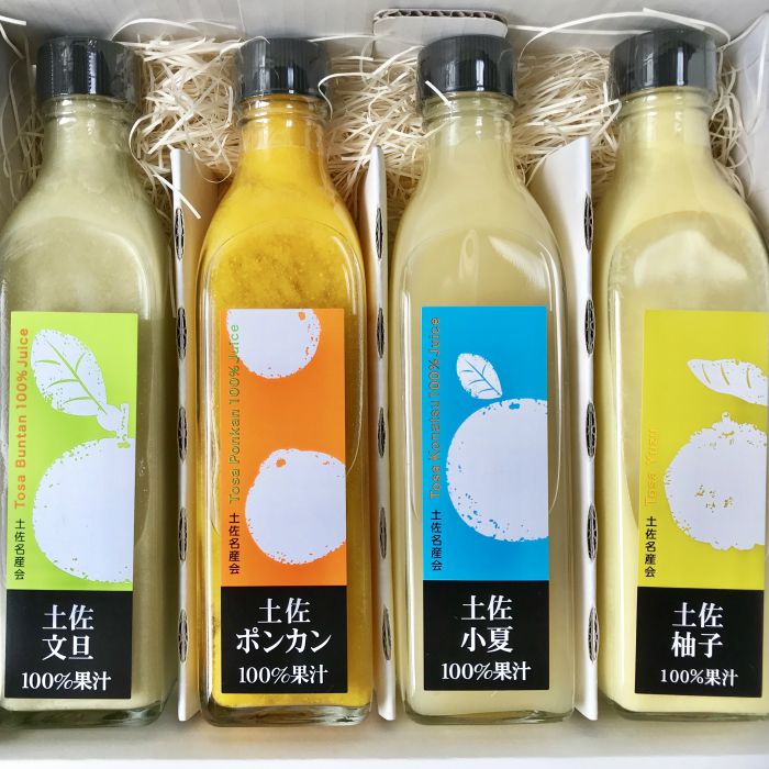 21位! 口コミ数「0件」評価「0」土佐の果実 100%果汁ジュース 300ml×4本セット - 送料無料 詰め合わせ つめあわせ 飲み比べ 飲料 じゅーす 柑橘 果物 くだも･･･ 